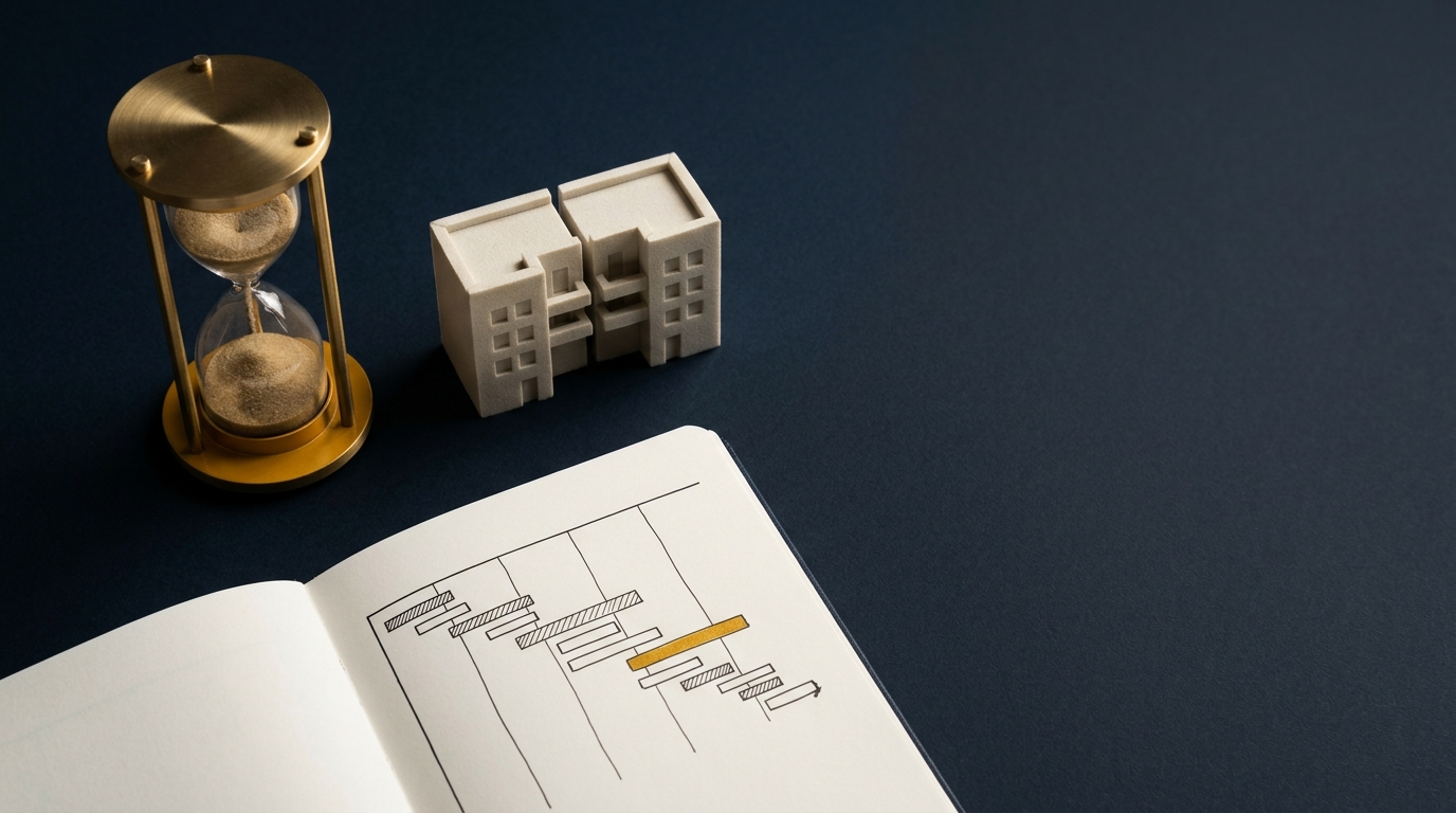 Tempi di un frazionamento immobiliare: cronoprogramma dall'acquisto alla vendita